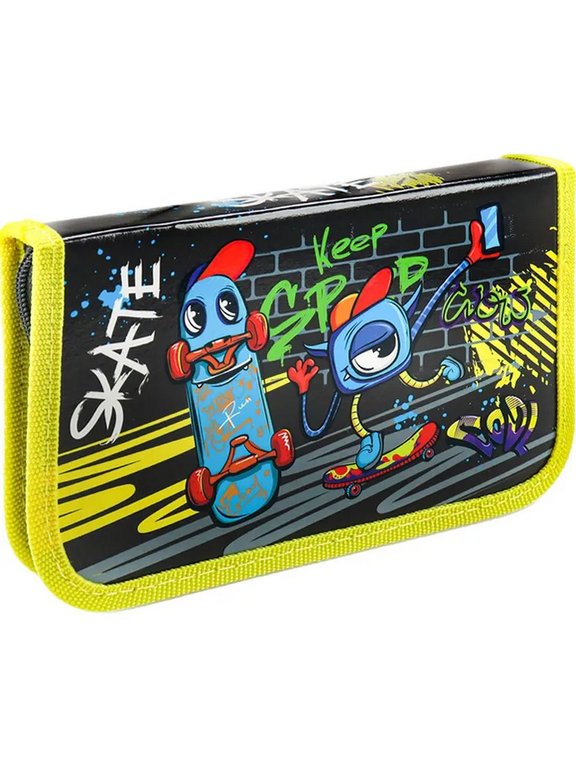 Пенал 1 отд. для мальчика Profit "Монстры и скейтбординг" 190*115 (ламинир.картон)