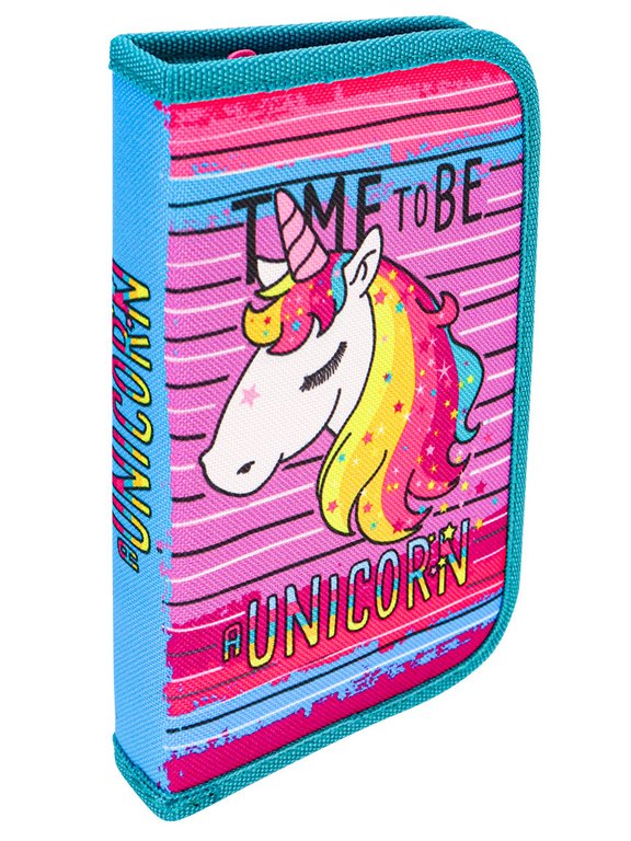 Пенал 1 отд. для девочки Prof-Press "Единорог" 190*115 (ткань)