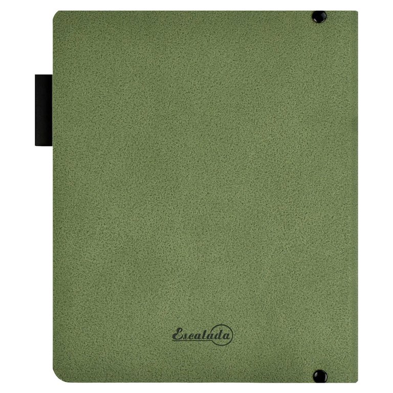 Папка обложка для сменных блоков тетрадей А5+ "Хард оливковый" кожзам, на кольцах