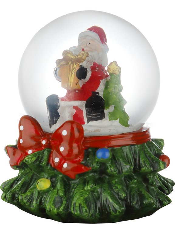 Водяной шар "Радостный Дедушка Мороз" 8*10*6.5 см