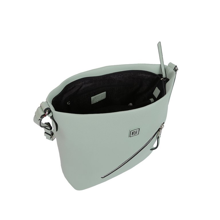 Сумка женская FABRETTI 27,5*29,5*12см, нат. кожа, зеленый