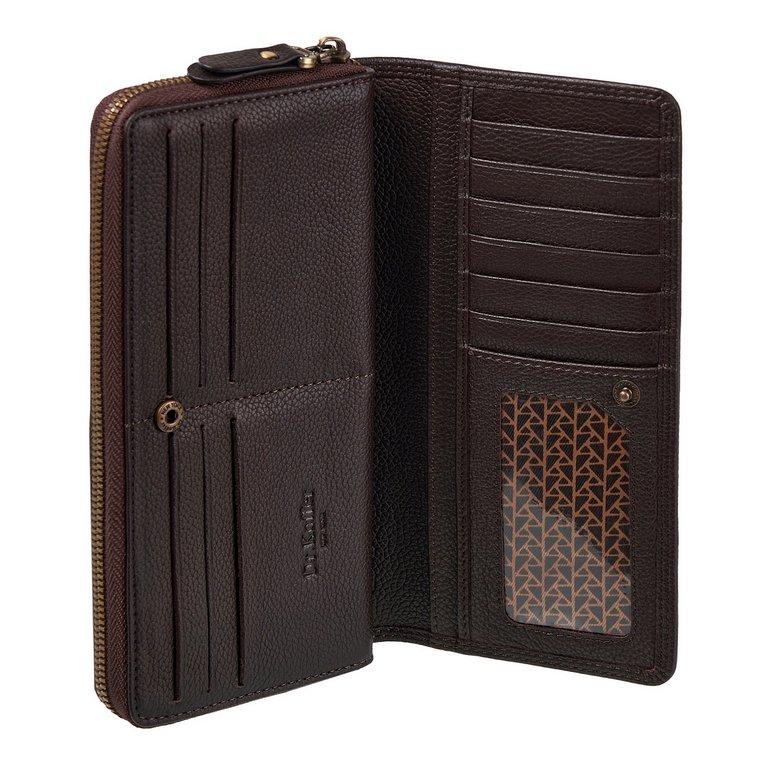 Портмоне Dr.Koffer 20,5*10 см нат. кожа, коричневый