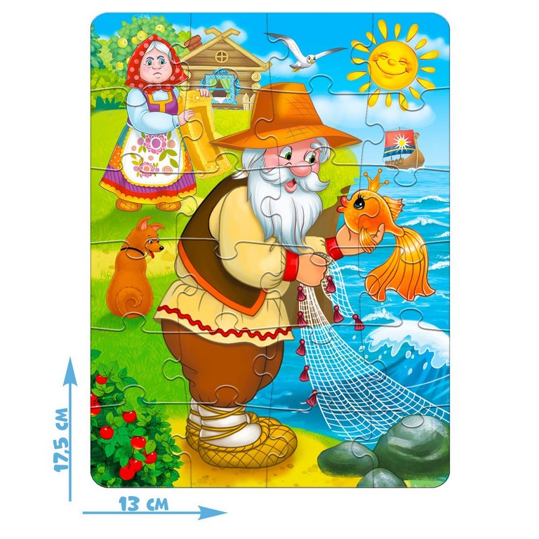 Пазлы   24 дет. "Сказка о рыбаке и рыбке" Puzzle Time