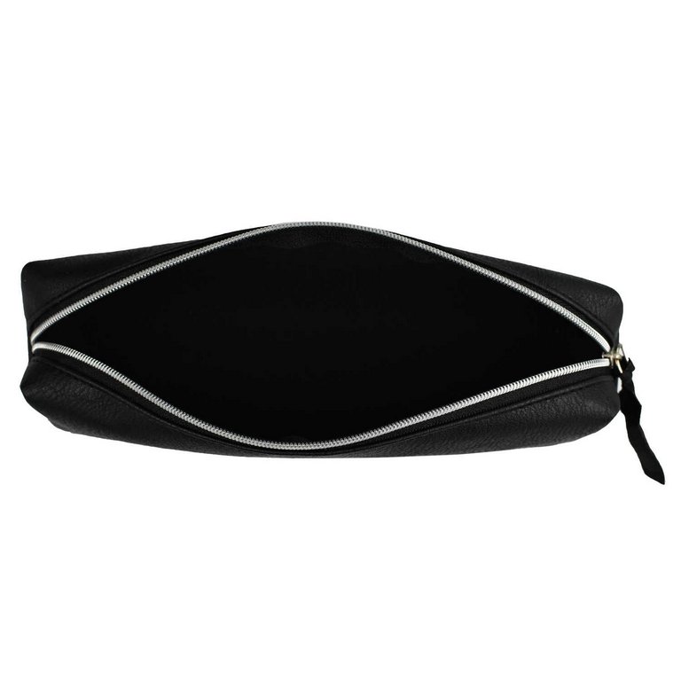 Пенал  универсальный  Феникс + "Фразы с характером" 205*50*40 мм (кожзам), черный