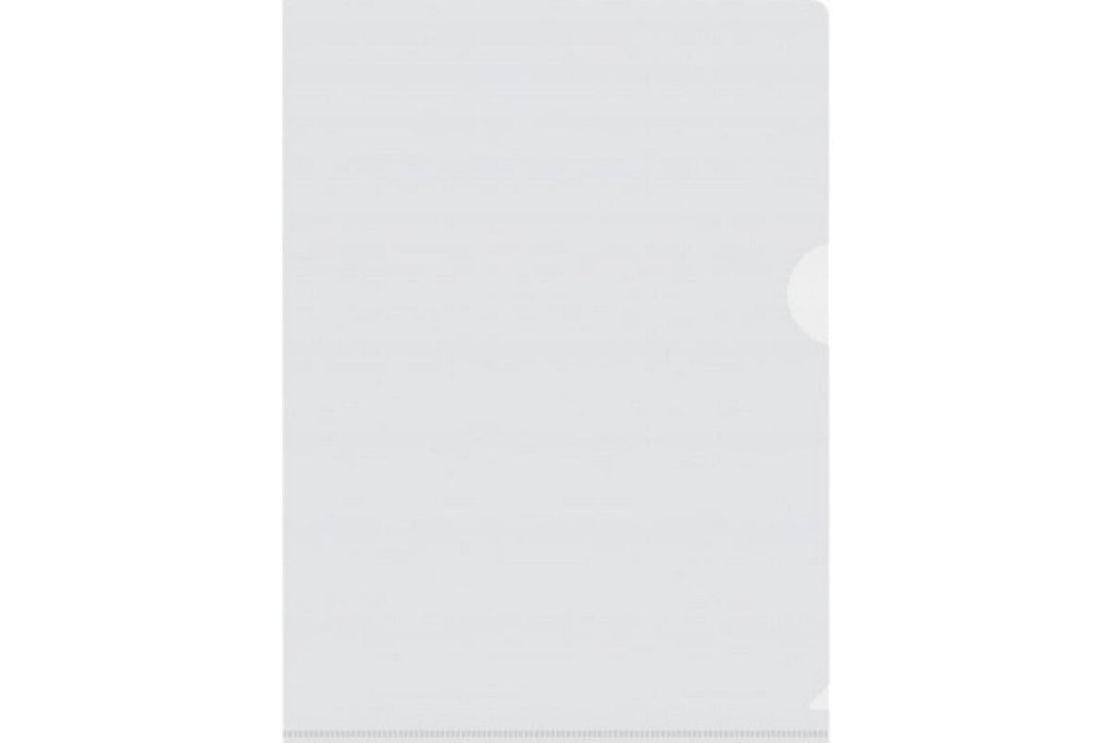 Папка-уголок A5 пластик. 0,15 мм прозрачная Бюрократ