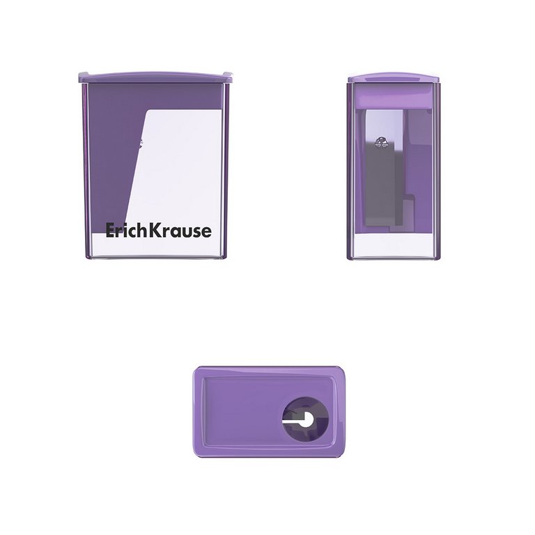 Точилка с контейнером ErichKrause "City Mini. Pastel" ассорти