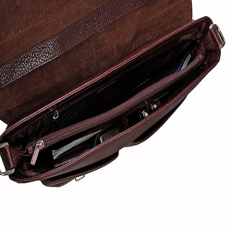 Портфель Dr.Koffer 26*35*7-10см, нат. кожа, с расширениемнат. кожа, коричневый