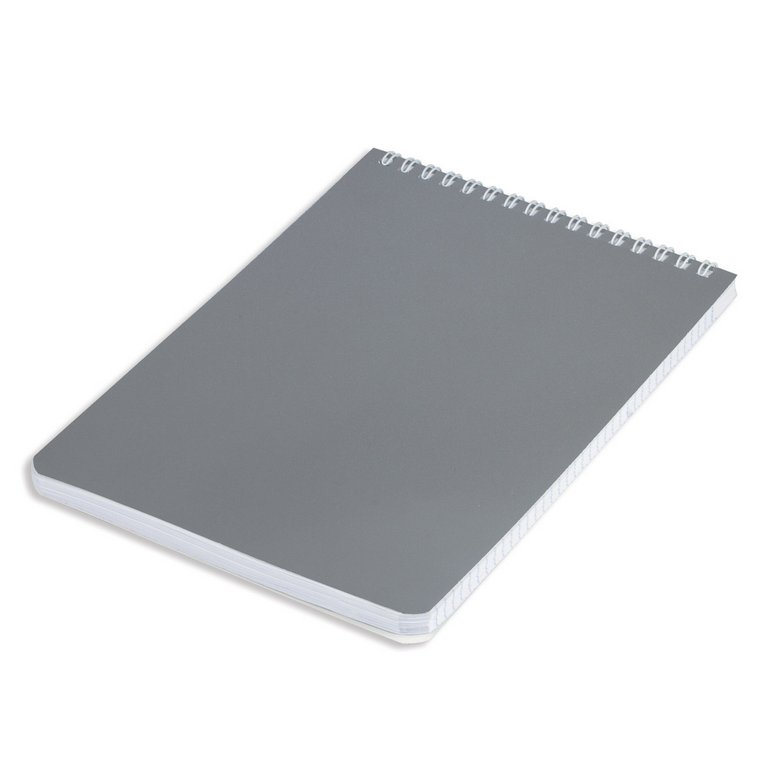 Блокнот А5  60л., 148*210 мм, на гребне BRAUBERG "Серебро" клетка