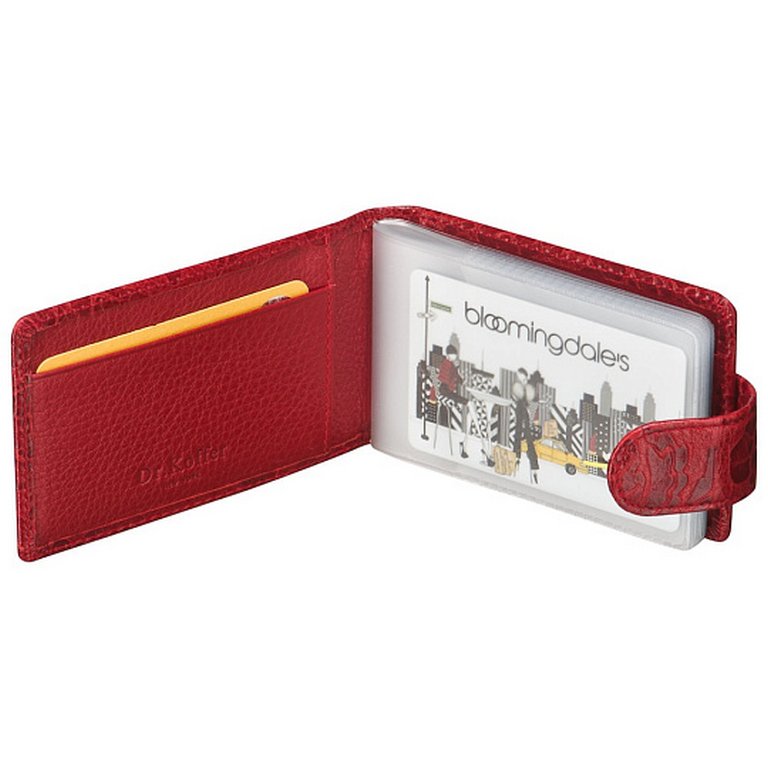 Визитница Dr.Koffer 11*7см на 48 визиток, красный