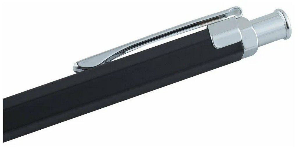 Ручка шариковая Pierre Cardin "Prizma" корпус черный/хром, синяя 0,7мм (латунь/лак)