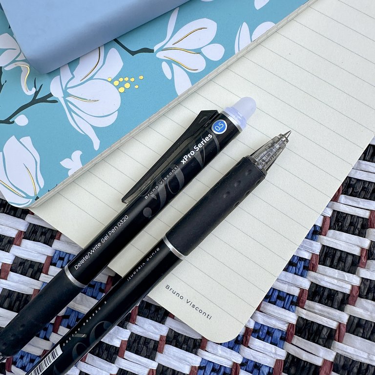 Ручка пиши-стирай автомат гелевая Bruno Visconti "DeleteSlimClick.xPro Nero" синяя 0,5мм