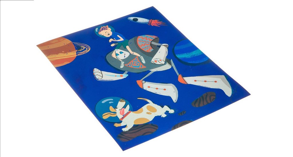 Гравюра цветная "Покоряя космос!" Bondibon