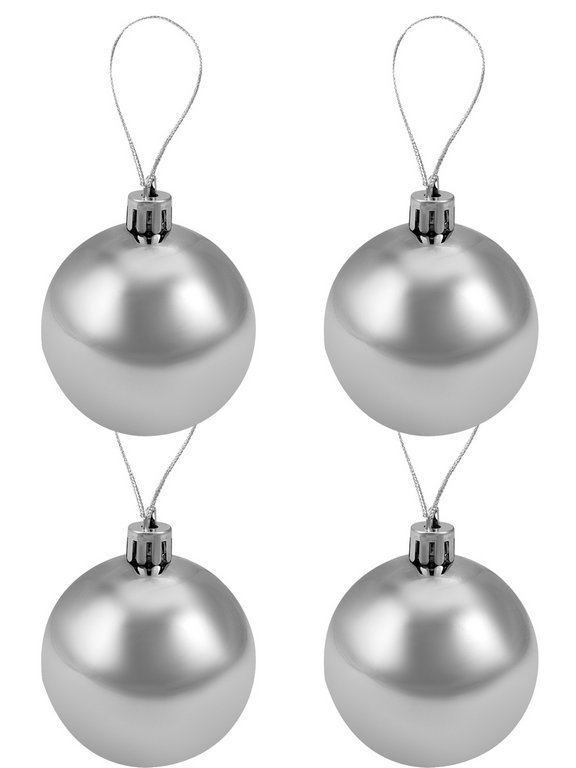 Набор шаров  цвет серебро  60 мм 20 шт "Роскошь"