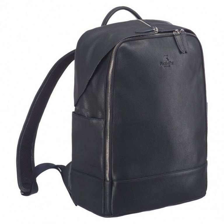 Рюкзак молодежный мужской  Dr.Koffer натуральная кожа 30*40*12см, синий