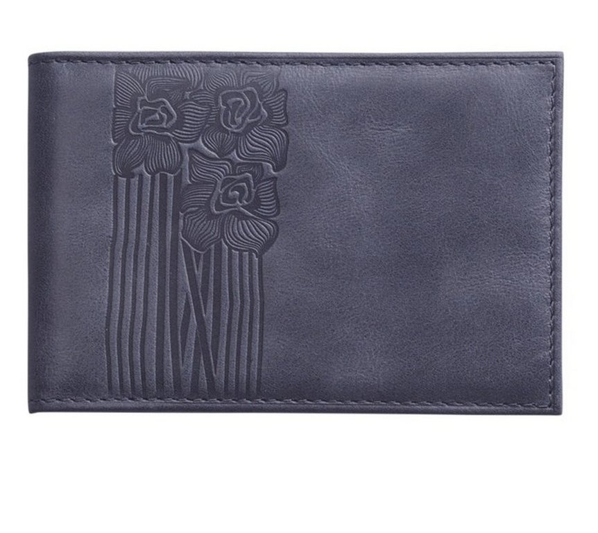 Визитница D.Morelli "Сюита" с карманами, нат. кожа, синяя