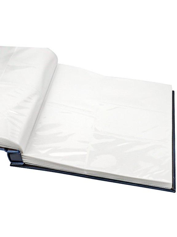 Фотоальбом 500 фото 10*15см "История" MILAND темно-синий, обложка под кожу, в коробке