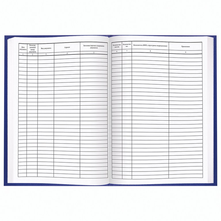 Журнал регистрации исходящих документов, 96л.,А4 офсет, обложка бумвинил