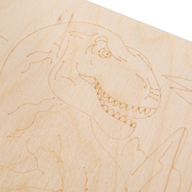 Выжигание "Динозавр" 20*22 см, МУЛЬТИ АРТ (панно с рисунком)