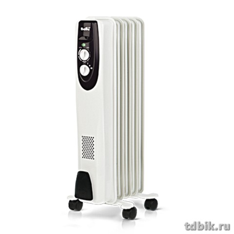 Обогреватель масляный Ballu 5 секций, 1000Вт, белый