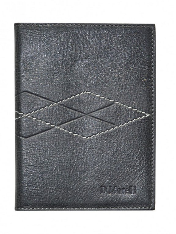 Бумажник водителя D.Morelli "Бонд" нат. кожа, серый
