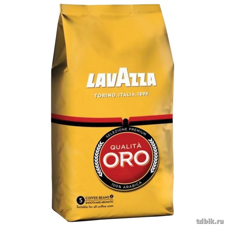 Кофе в зернах Lavazza Qualita Oro в мягкой упаковке 1000гр