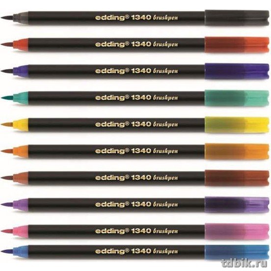 Ручка-кисточка Edding, цв. черный