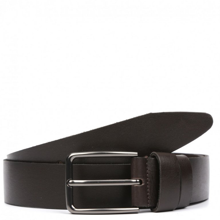 Ремень LEO VENTONI мужской, натуральная кожа, размер 125, тем. коричневый