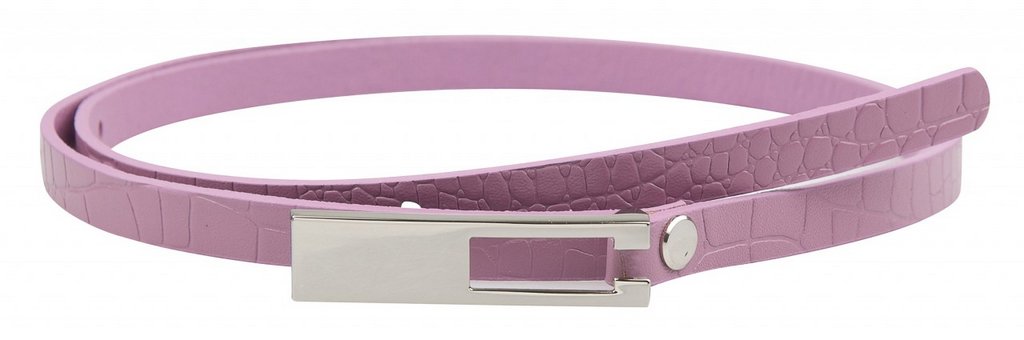 Ремень Alliance нат. кожа,  ширина 10мм, сиреневый