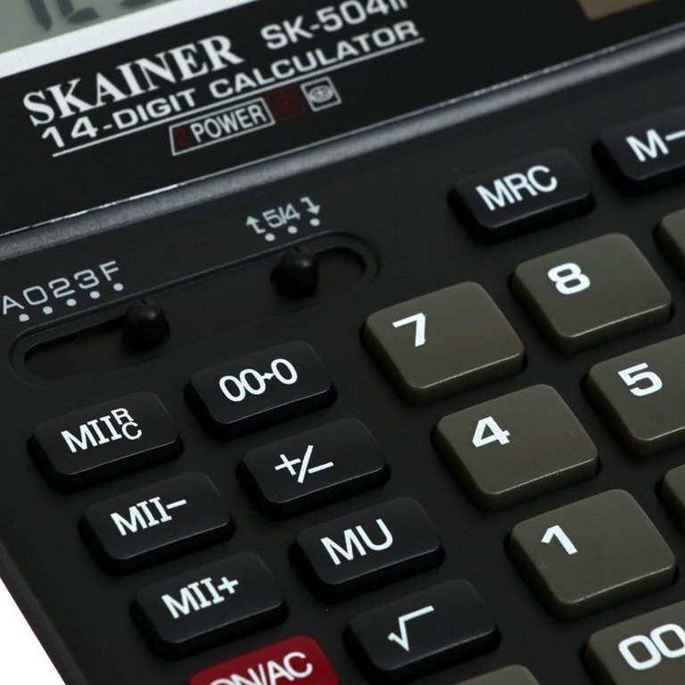 Калькулятор наст. Skainer SK-504II (14 разр., 2 питания, 156x157x33мм)(SDC-640)