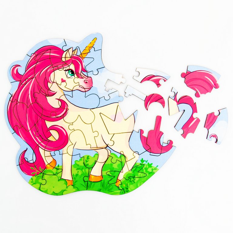 Пазлы деревянные фигурные  32 дет. "Единорог" 3+ Сибирские Игрушки