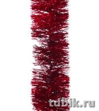 Мишура d  35мм, длина 1м "Праздничная" цвет красный MOROZCO
