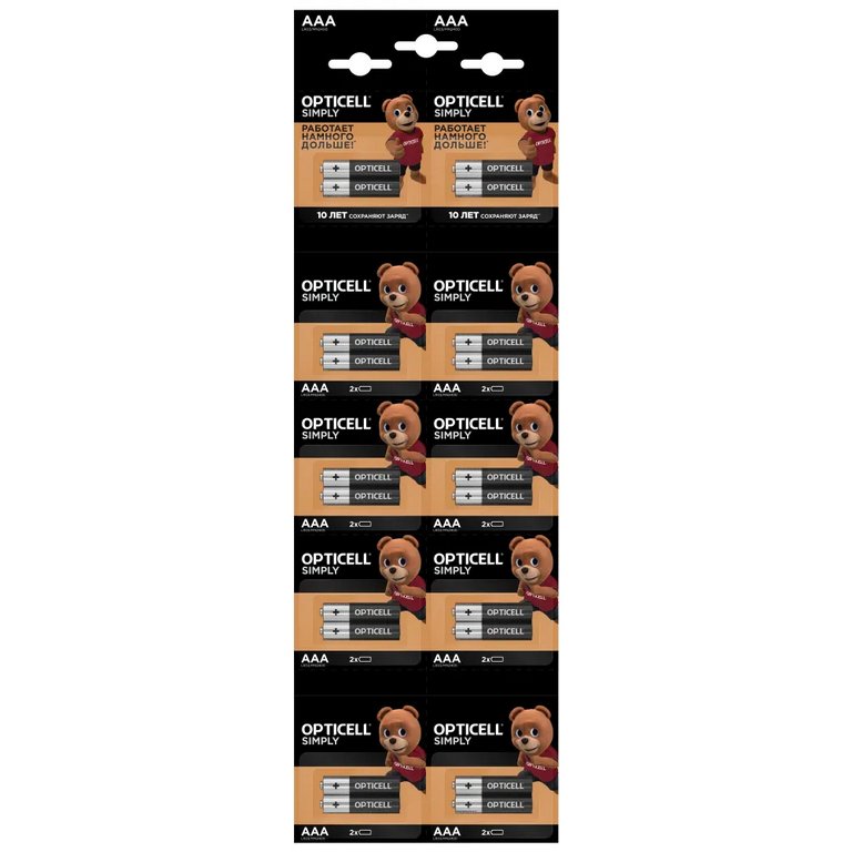 Батарейка щелочная LR-03 ААА OPTICELL Simply