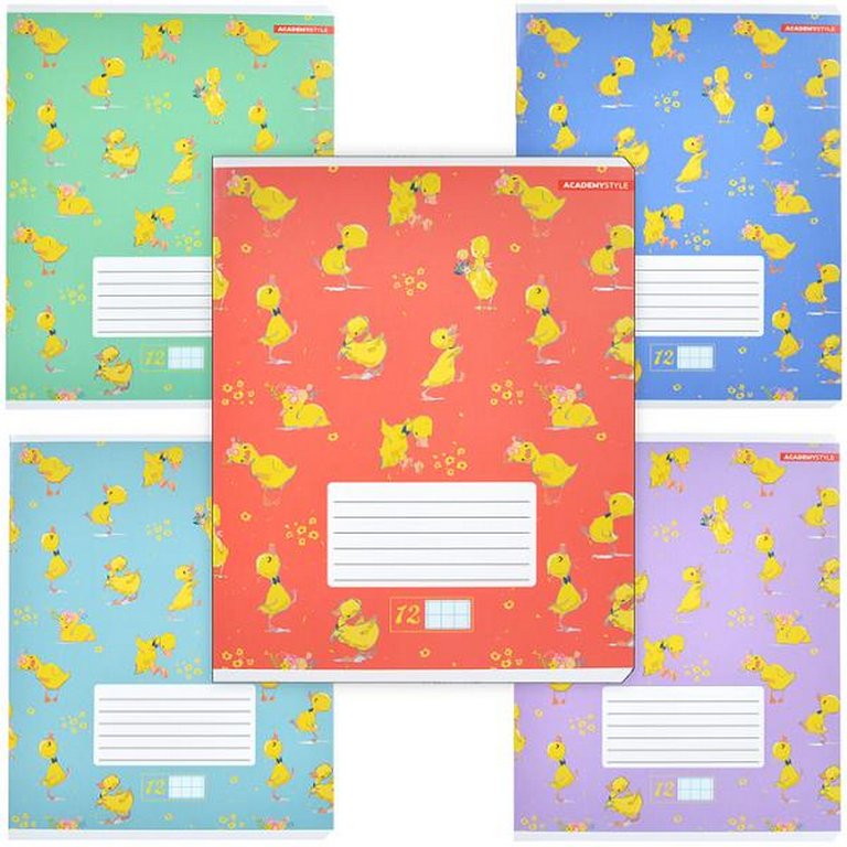 Тетрадь 12 лист кл. А5 "Забавные утята"