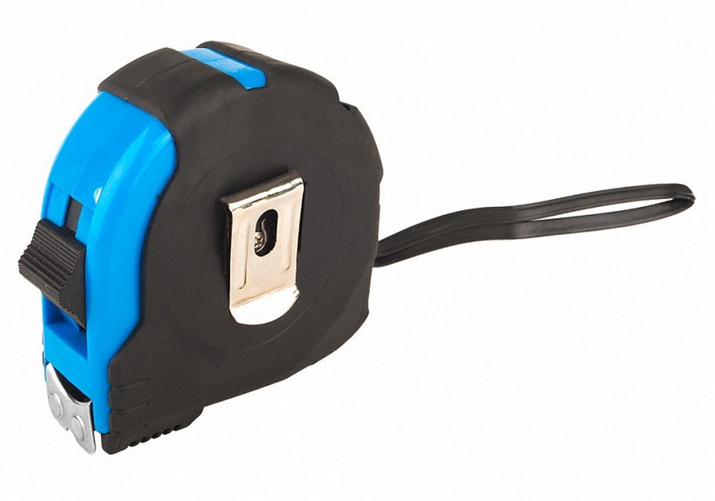 Рулетка 10м*25мм с фиксатором, метал.лента, обрезиненный корпус