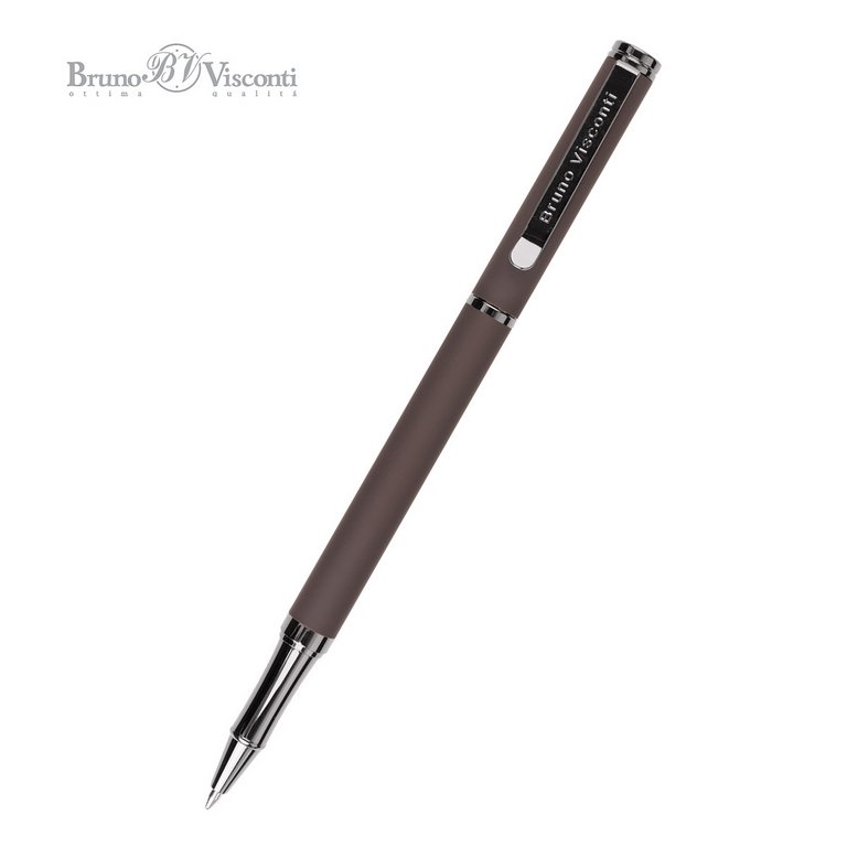 Ручка шариковая Bruno Visconti "Venezia Pragmatico" в футляре (картон) корпус корич., синяя 1,0мм