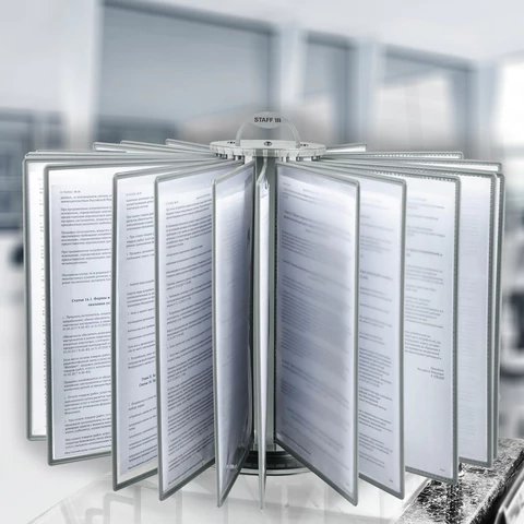 Демонстрационная система настольная 30 панелей (серый) А4 STAFF