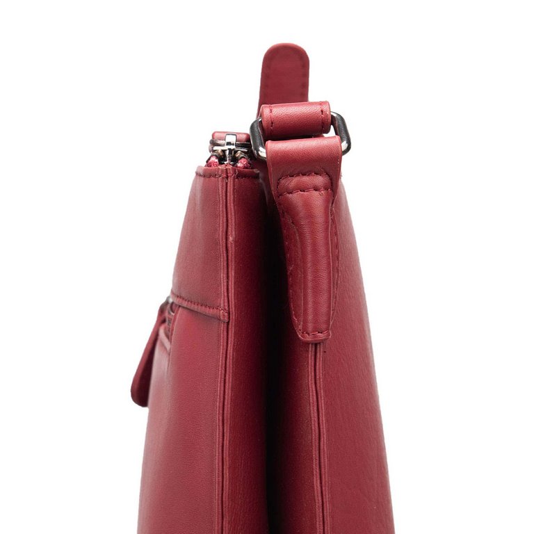 Сумка женская Dr.Koffer 27х19х9см см, нат.кожа бордовая