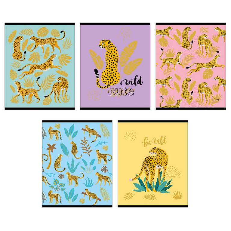 Тетрадь 48 лист кл. А5 на скрепке "Be wild"