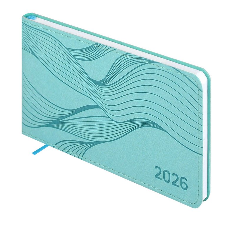 Еженедельник дат. 2026 г  150*87 мм Escalada "Виннер" иск. кожа, мягк.обл., блинт.тисн., голубой