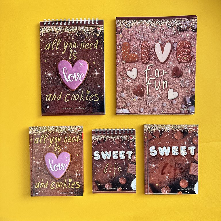 Блокнот А5  40л., 127*202 мм, на гребне Альт "SWEET LIFE" 5 видов