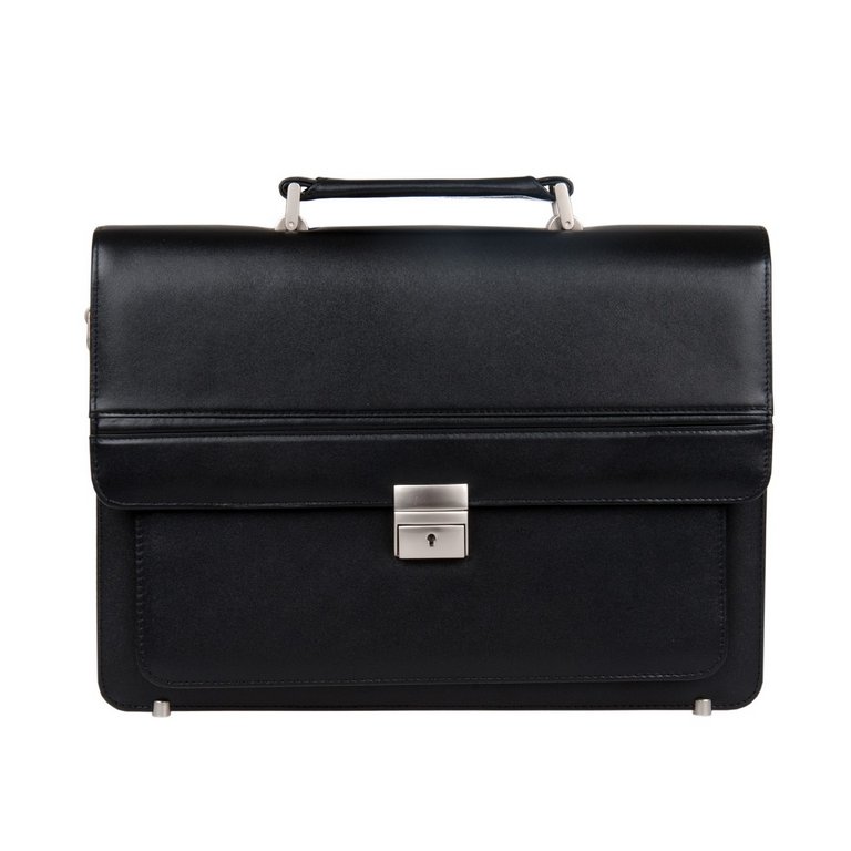 Портфель Franchesco Mariscotti 38,5*28*11см, нат. кожа, черный
