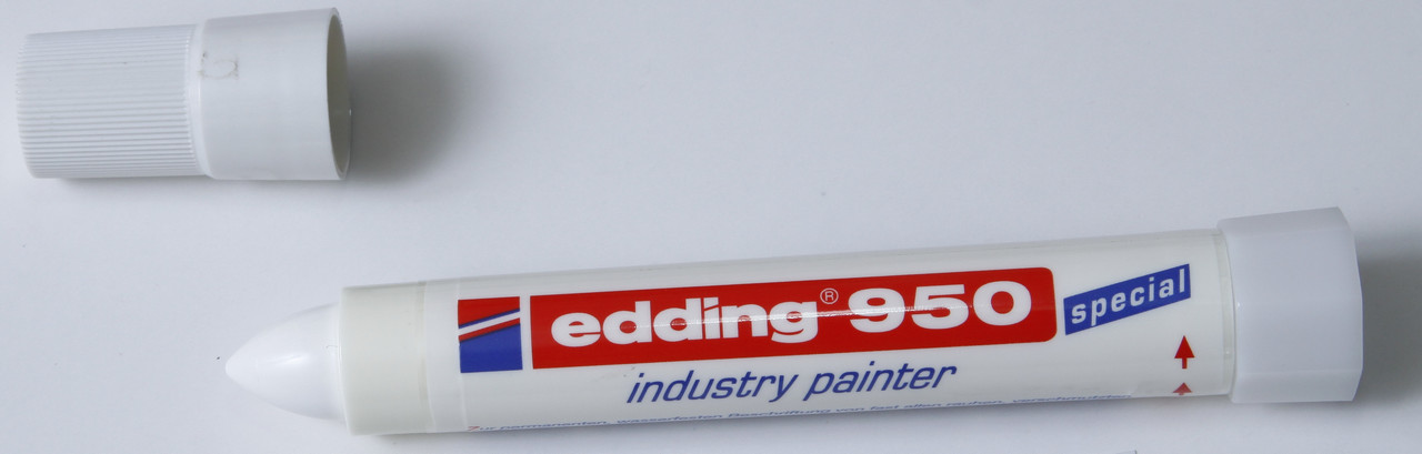 Маркер для промыш. графики на грубых пов. до 10мм Edding 950  белый