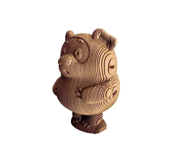 Сборная модель из гофрокартона  Микро "Винни Пух" h=11см, 82 дет., 6+, 5cult