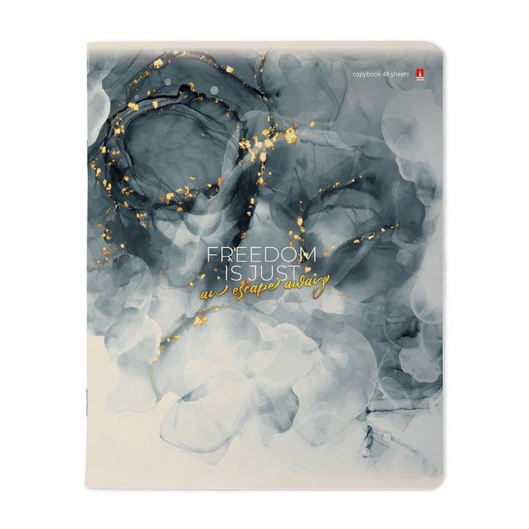 Тетрадь 48 лист кл. А5 на скрепке "МРАМОР"