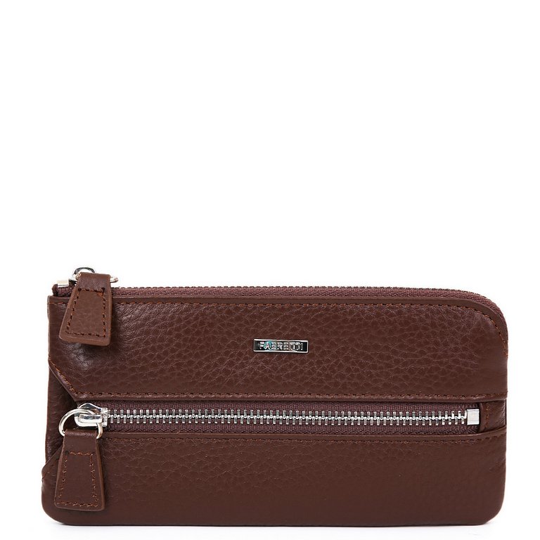 Футляр для ключей FABRETTI нат. кожа, 15*8*2см, коричневый