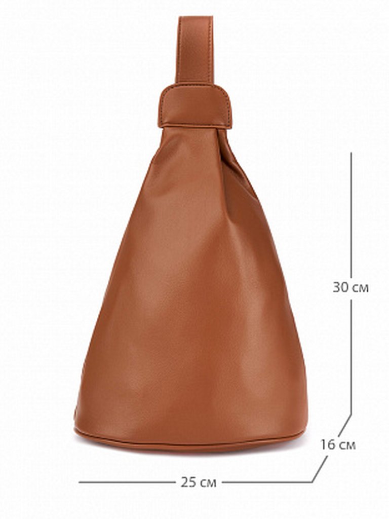 Рюкзак женский Jane's Story 25х30х16см, экокожа, коричневый