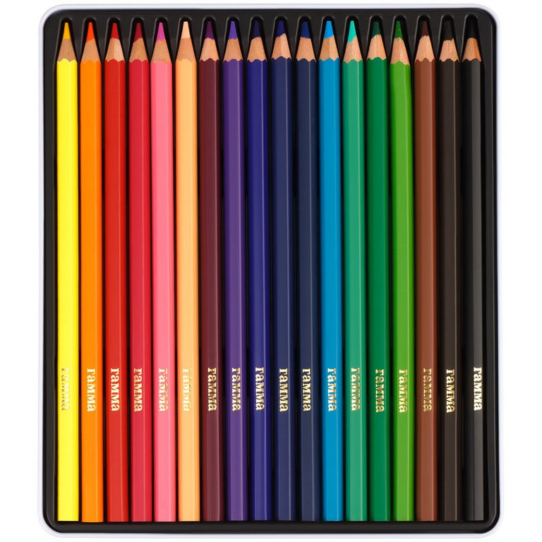 Набор карандашей  18 цв.  в металл. пенале Гамма "Классические" увелич. диам. грифеля 3,3мм