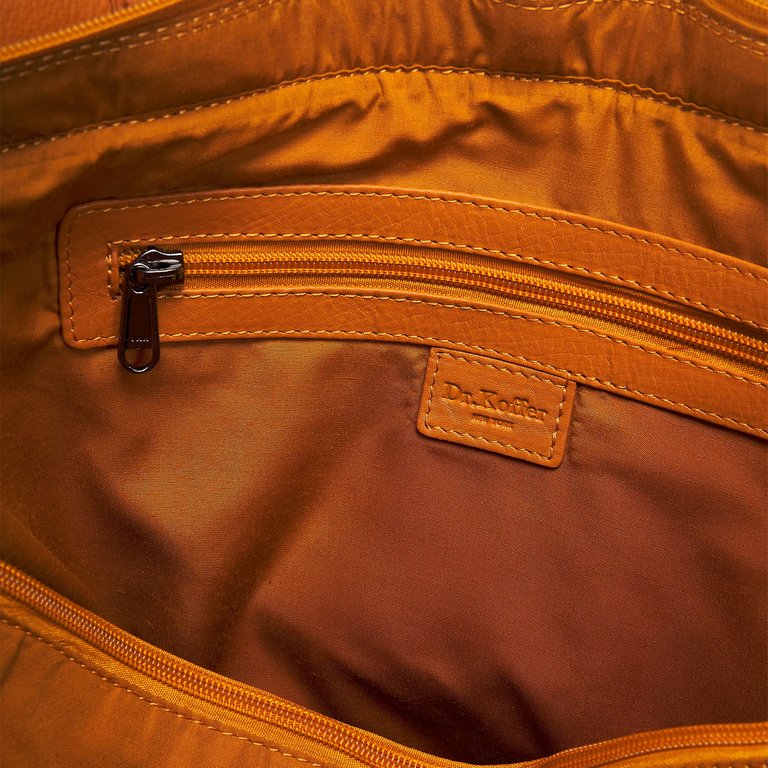 Сумка женская Dr.Koffer 33х31х12см см, нат.кожа желтая