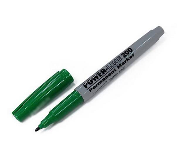Маркер перманентный  0,7 мм Line Plus круглый, зеленый