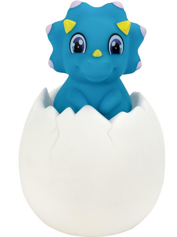 Светильник "Дино" голубой (звук,свет,пульт,пластик, USB) 12x12x17,5 cм